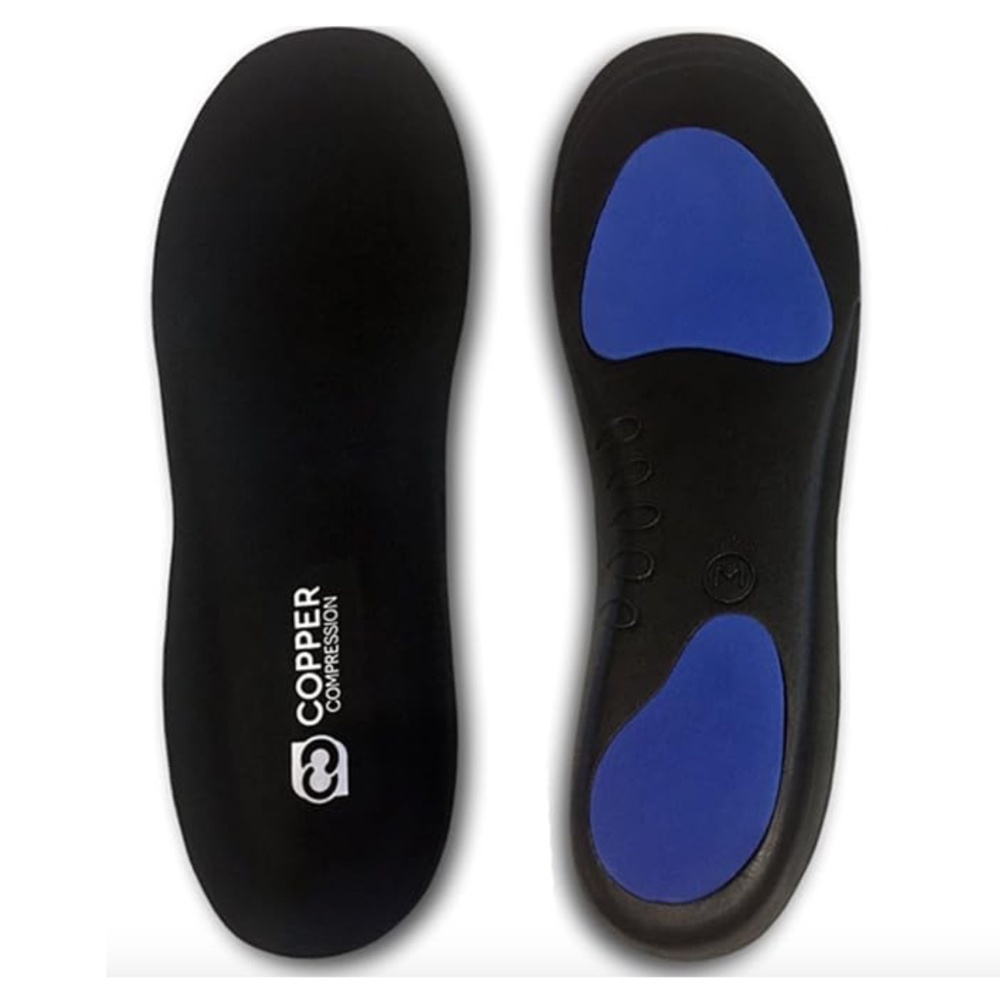 Copper Orthotic Arch Support Plantar Fasciitis Insoles Sz 7-13 Shoe Inserts New
